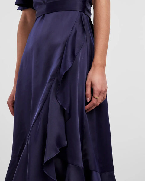 Yasthea Wrap Dress Navy