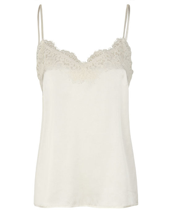 Jade Silk Top Ivory