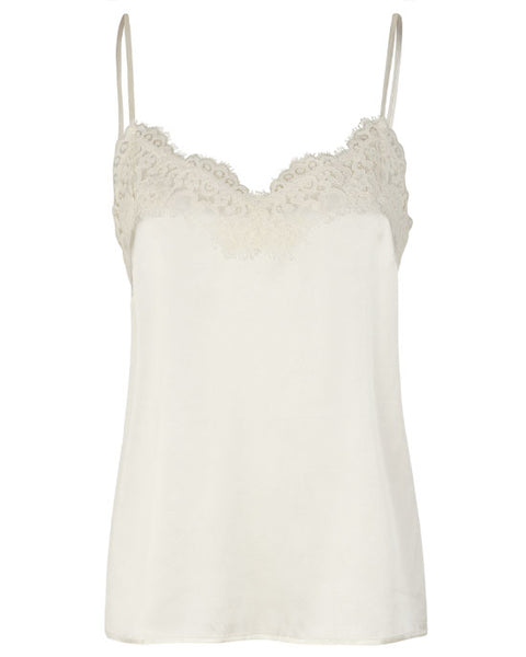 Jade Silk Top Ivory