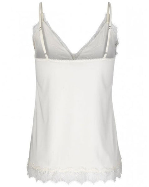 Billie Lace Strap Top Ivory - shopatstocks