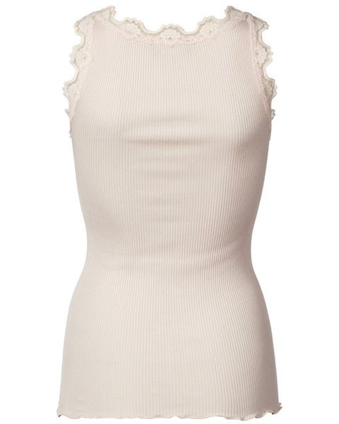 Silk top w Lace Soft Rose - shopatstocks