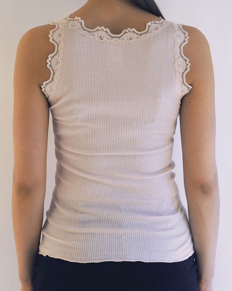 Silk top w Lace Soft Rose - shopatstocks