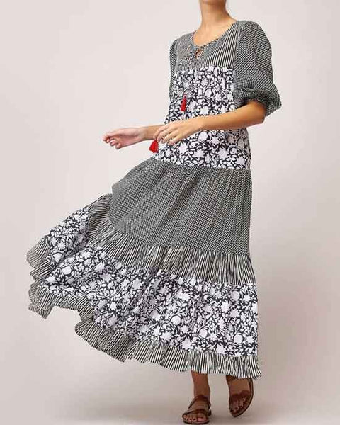 Wistman long dress jungle black