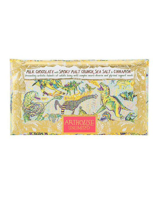 Chocolate Bar Dinosaurs (milk choc, smoky malt crunch, sea salt and cinnamon) - shopatstocks