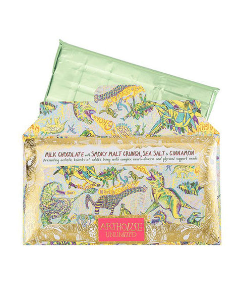 Chocolate Bar Dinosaurs (milk choc, smoky malt crunch, sea salt and cinnamon) - shopatstocks