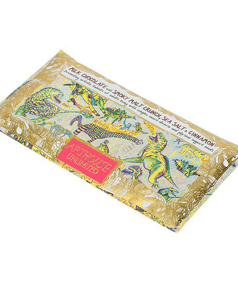 Chocolate Bar Dinosaurs (milk choc, smoky malt crunch, sea salt and cinnamon) - shopatstocks