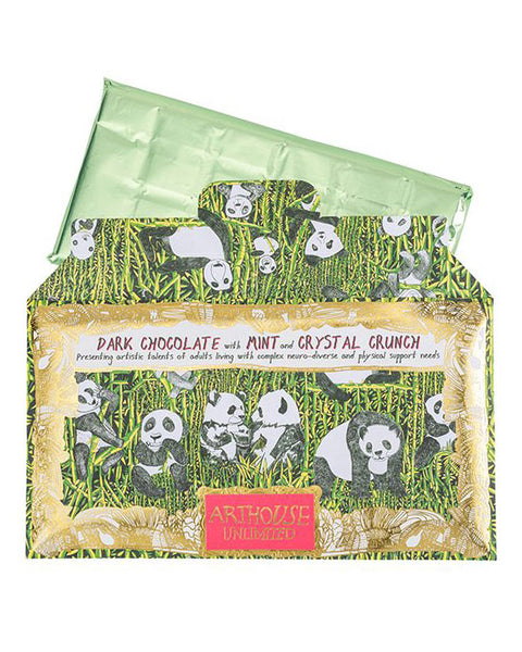 Chocolate Bar Panda (dark choc, mint and crystal crunch) - shopatstocks