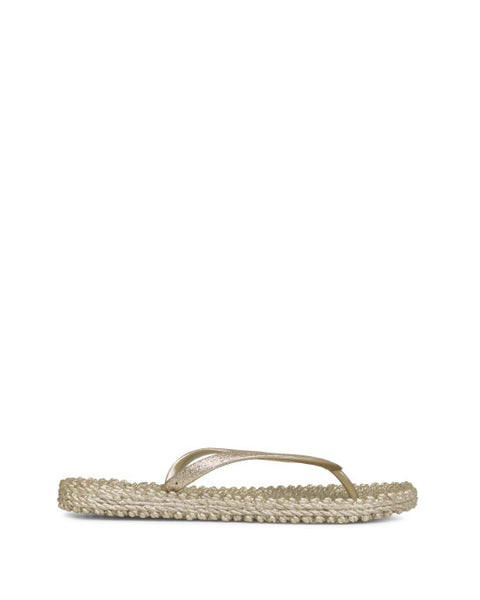 Glitter Flip Flops Platin Gold - shopatstocks