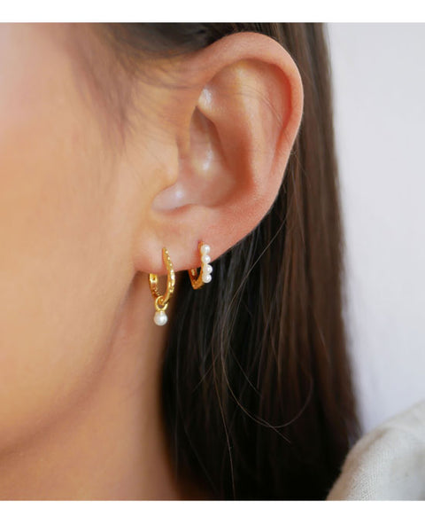 Belle Pearl Hoops