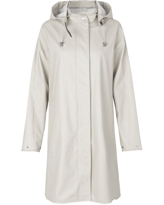 Light A-Line Raincoat Milk Cream - shopatstocks