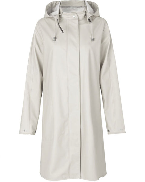 Light A-Line Raincoat Milk Cream - shopatstocks