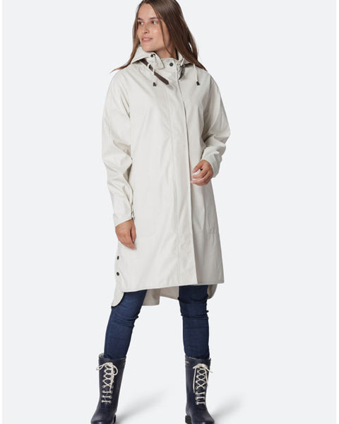 Light A-Line Raincoat Milk Cream - shopatstocks