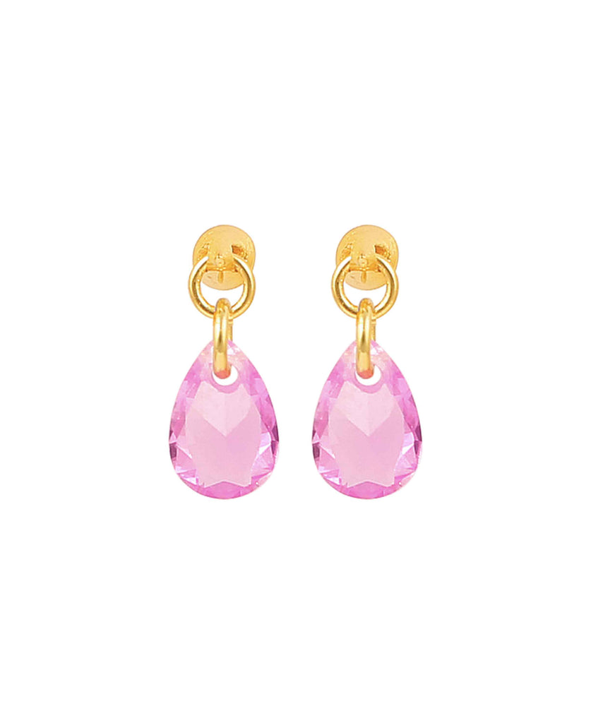 Pink raindrop earrings