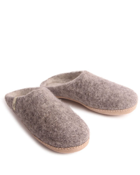 Egos Wool Slippers - Natural Grey - shopatstocks