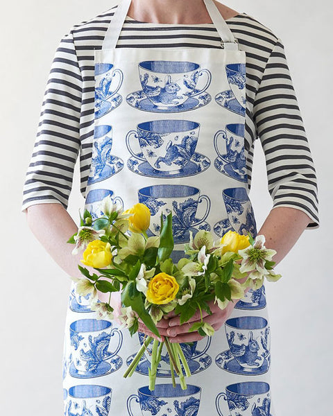 Apron Blue Tea Cups - shopatstocks