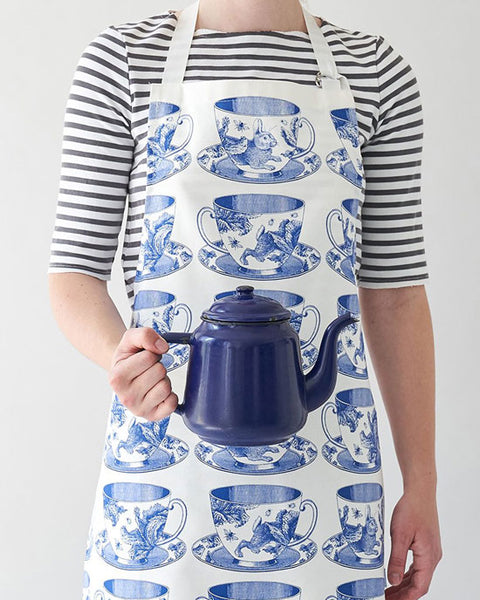 Apron Blue Tea Cups - shopatstocks