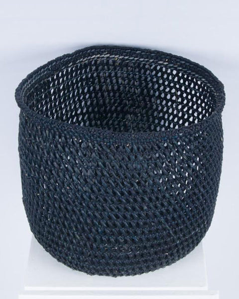 Black Open Weave Storage Basket - shopatstocks