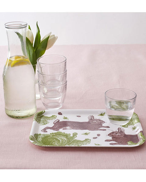Rabbit & Cabbage Small Tray 27x20cm - shopatstocks