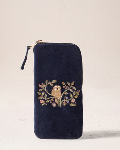 Tree of Life Velvet Indigo Glasses Case Indigo