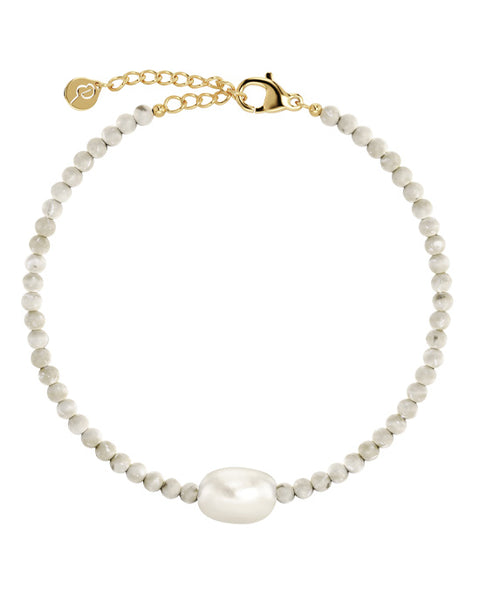 Beach Pearls Bracelet Offwhite Gold