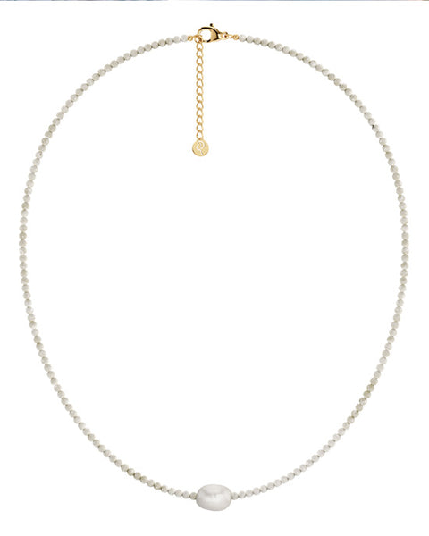 Beach Pearls Necklace Offwhite Gold
