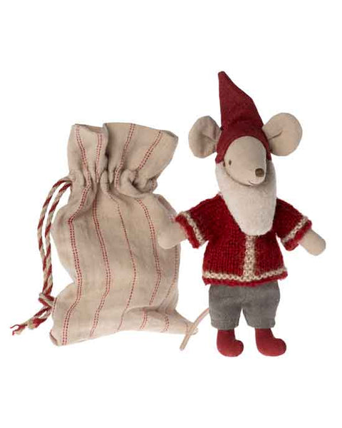 Maileg Santa Mouse with Bag and House