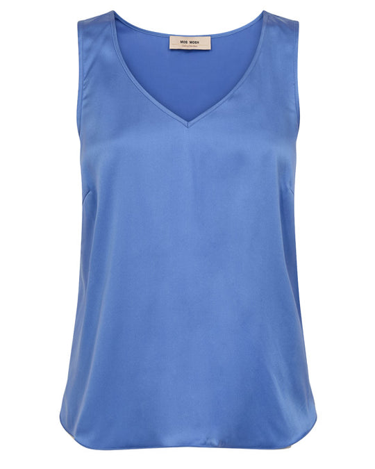 Astrid V-Neck Silk Tank Top Ultramarine