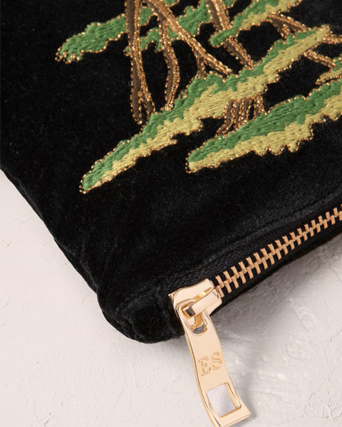 Wild Rhino Velvet Everyday Pouch Charcoal - shopatstocks