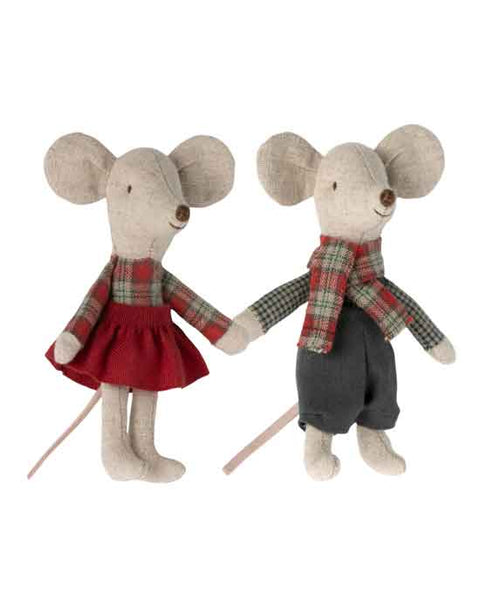 Winter Mice Twins Little Brother and Sister with House