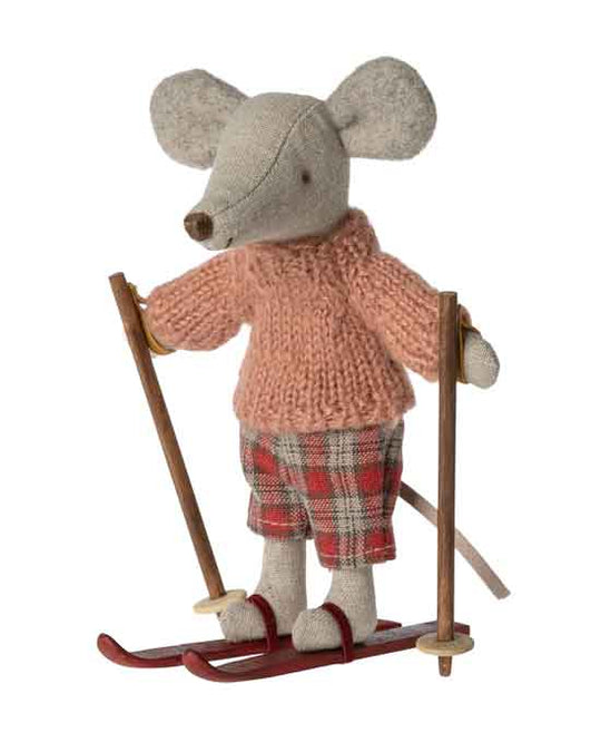 Maileg Winter Mouse with Ski Set Big Sister