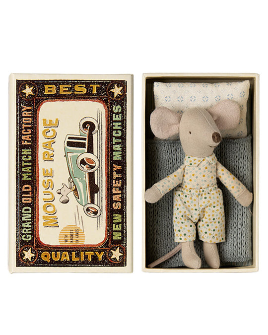 Little brother mouse in matchbox