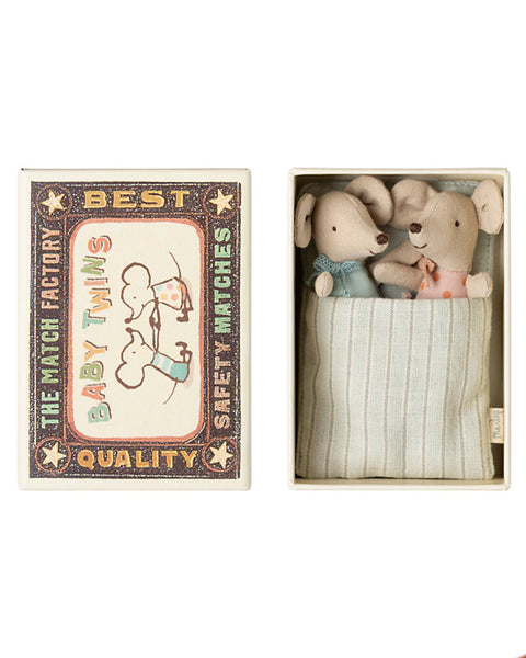 Maileg Baby mice Twins in Matchbox