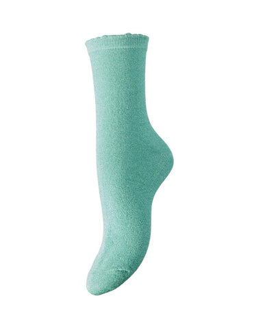 Sebby Glitter Socks Winter Green