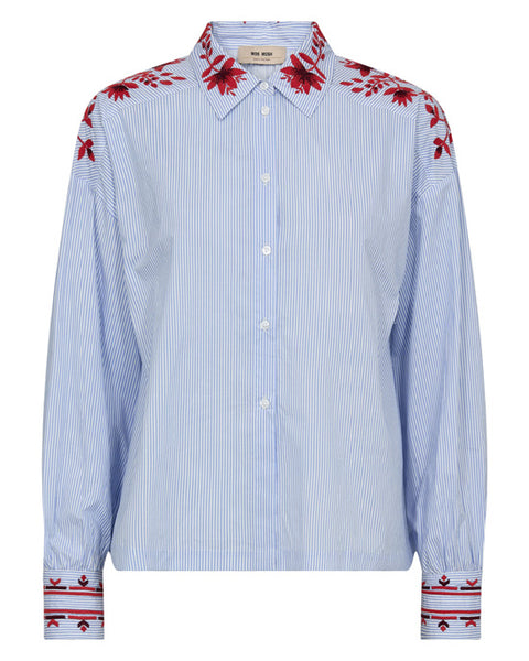 Osmo Stripey Shirt Brunnera Blue - shopatstocks