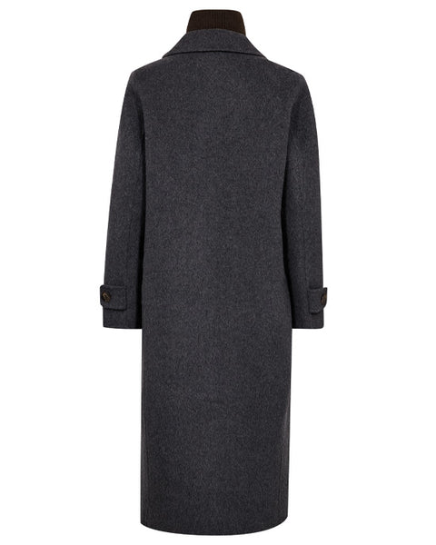 Alva Loisa Mock Neck Coat Antracite