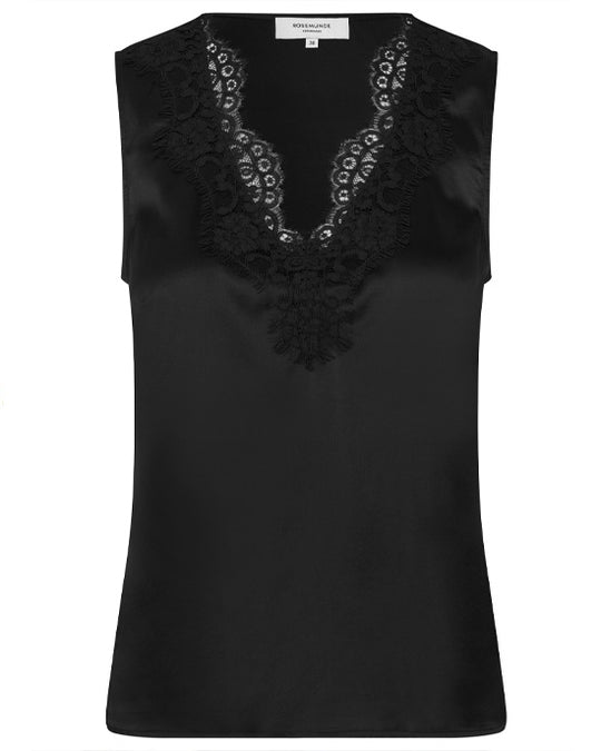 Jade Silk Top Black