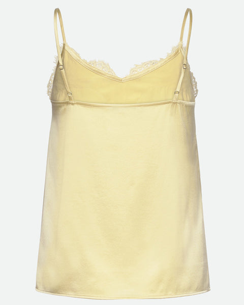 Jade Silk Top Pastel Yellow