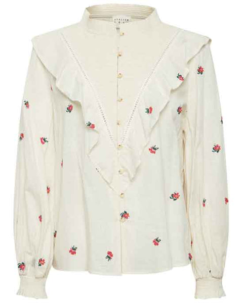 Irtoulouse Shirt Flower Embroidery