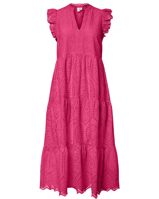 Yasholi Midi Dress Raspberry - shopatstocks