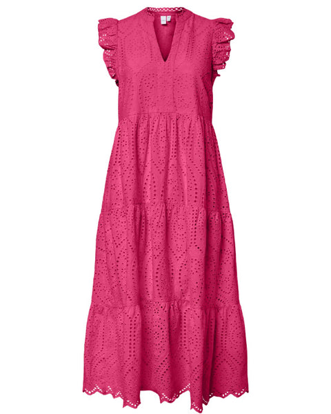 Yasholi Midi Dress Raspberry - shopatstocks