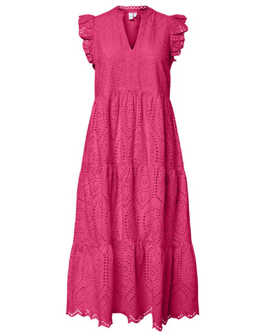 Yasholi Midi Dress Raspberry - shopatstocks