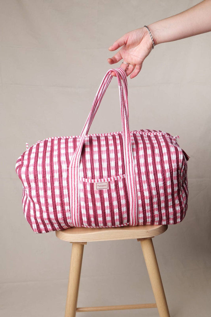 Weekend Bag - Red and Pink Gingham