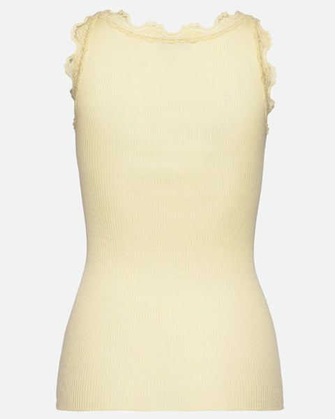 Classic Silk Top Pastel Yellow