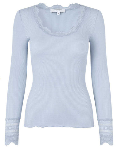 Silk Top Long Sleeve Nantucket Blue - shopatstocks