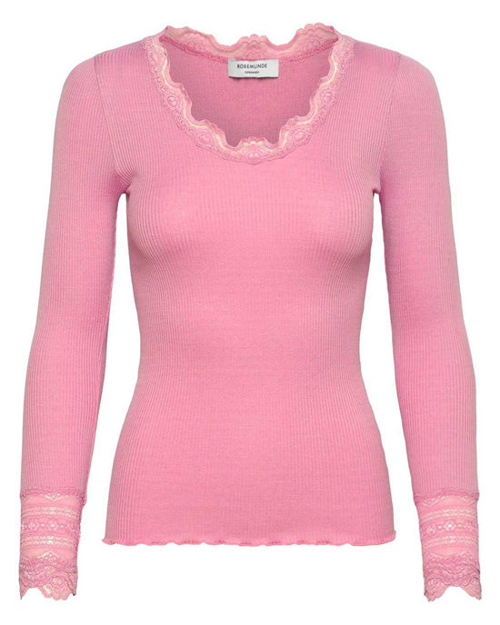 Silk Top Long Sleeve Sea Pink - shopatstocks