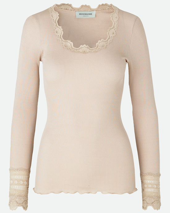 Silk top long sleeve Silver Lining