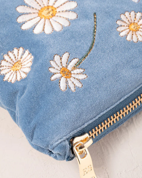 Daisy Dream Mama Velvet Everyday Pouch Dusky Blue - shopatstocks