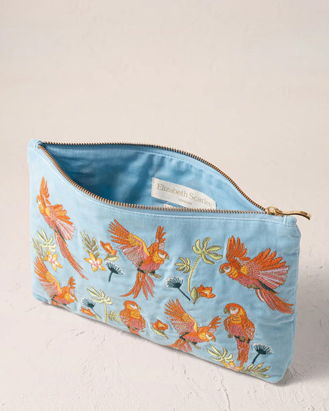 Flying Parrots French Blue Velvet Everyday