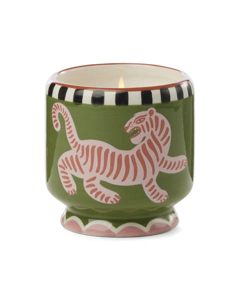 A Dopo Tiger Ceramic Candle Black Cedar & Fig