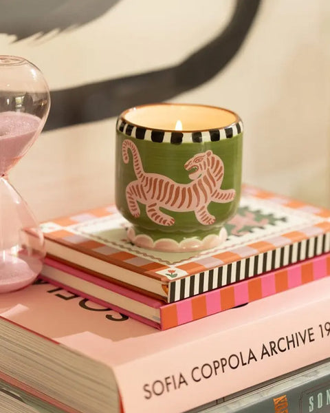A Dopo Tiger Ceramic Candle Black Cedar & Fig